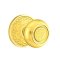 Emtek Belmont Door Knob, Designer Brass, Lancaster Rosette, Unlacquered Brass (US3NL) Finish
