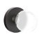 Emtek Bristol Glass Door Knob, Modern Glass Knobset, Disk, Oil Rubbed Bronze (US10B) Finish