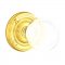 Emtek 8107 Bristol Knob with Ribbon & Reed Rosette Polished Brass