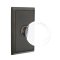 Emtek Providence Glass Door Knob, Glass Knobset, Rectangular Rosette, Oil Rubbed Bronze (US10B) Finish