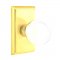 Emtek 8121 Bristol Knob with Rectangular Rosette Polished Brass