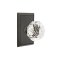 Emtek Diamond Glass Door Knob, Glass Knobset, Rectangular Rosette, Oil Rubbed Bronze (US10B) Finish