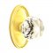 Emtek 8120 Diamond Crystal Knob with Oval Rosette Polished Brass