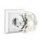 Emtek 8131 Diamond Crystal Knob with Quincy Rosette Polished Chrome