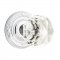 Emtek 8107 Diamond Crystal Knob with Ribbon & Reed Rosette Polished Chrome