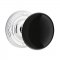 Emtek 8107 Ebony Knob with Ribbon & Reed Rosette Polished Chrome