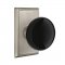 Emtek 8121 Ebony Knob with Rectangular Rosette Antique Nickel