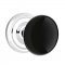 Emtek 8100 Ebony Knob with Regular Rosette Polished Chrome