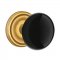 Emtek 8100 Ebony Knob with Regular Rosette French Antique Brass