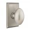 Emtek 8121 Egg Knob with Rectangular Rosette Antique Nickel