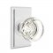 Emtek 8121 Georgetown Knob with Rectangular Rosette Polished Chrome