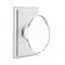 Emtek 8121 Hampton Knob with Rectangular Rosette Polished Chrome