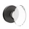 Emtek Hampton Glass Door Knob, Modern Glass Knobset, Disk, Oil Rubbed Bronze (US10B) Finish