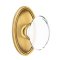 Emtek Hampton Glass Door Knob, Glass Knobset, Oval Rosette, French Antique (US7) Finish