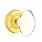 Emtek 8107 Hampton Knob with Ribbon & Reed Rosette Polished Brass