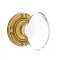 Emtek 8107 Hampton Knob with Ribbon & Reed Rosette French Antique Brass