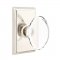 Emtek 8121 Hampton Knob with Rectangular Rosette Polished Nickel