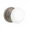 Emtek 8106 Ice White Knob with Lancaster Rosette Antique Nickel