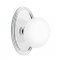 Emtek 8120 Ice White Knob with Oval Rosette Polished Chrome