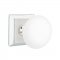 Emtek 8131 Ice White Knob with Quincy Rosette Polished Chrome