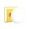 Emtek 8131 Ice White Knob with Quincy Rosette Polished Brass