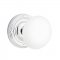 Emtek 8107 Ice White Knob with Ribbon & Reed Rosette Polished Chrome