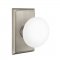 Emtek 8121 Ice White Knob with Rectangular Rosette Antique Nickel