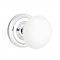 Emtek 8100 Ice White Knob with Regular Rosette Polished Chrome