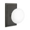 Emtek Ice White Door Knob, Designer Brass, Rectangular Rosette, Oil Rubbed Bronze (US10B) Finish