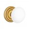 Emtek 8100 Ice White Knob with Regular Rosette French Antique Brass