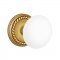 Emtek 8101 Ice White Knob with Rope Rosette French Antique Brass
