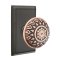 Emtek Lancaster Door Knob, Designer Brass, Rectangular Rosette, Oil Rubbed Bronze (US10B) Finish