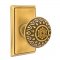 Emtek 8121 Lancaster Knob with Rectangular Rosette French Antique Brass