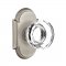 Emtek 8108 Lowell Crystal Knob with #8 Rosette Antique Nickel