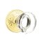 Emtek Lowell Glass Door Knob, Glass Knobset, Lancaster Rosette, Unlacquered Brass (US3NL) Finish