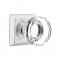 Emtek 8131 Lowell Crystal Knob with Quincy Rosette Polished Chrome