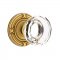 Emtek 8107 Lowell Crystal Knob with Ribbon & Reed Rosette French Antique Brass