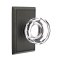 Emtek Lowell Glass Door Knob, Glass Knobset, Rectangular Rosette, Oil Rubbed Bronze (US10B) Finish