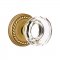 Emtek 8101 Lowell Crystal Knob with Rope Rosette French Antique Brass