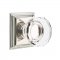 Emtek 8161 Lowell Crystal Knob with Wilshire Rosette Polished Nickel