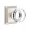 Emtek 8161 Lowell Crystal Knob with Wilshire Rosette Satin Nickel