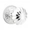 Emtek 8106 Melon Knob with Lancaster Rosette Polished Chrome