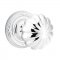 Emtek 8107 Melon Knob with Ribbon & Reed Rosette Polished Chrome