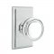 Emtek 8121 Norwich Knob with Rectangular Rosette Polished Chrome