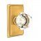 Emtek 8121 Old Town Clear Knob with Rectangular Rosette French Antique Brass