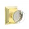 Emtek 8161 Providence Crystal Knob with Wilshire Rosette Polished Brass