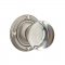 Emtek 8107 Providence Crystal Knob with Ribbon & Reed Rosette Antique Nickel