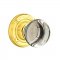 Emtek 8107 Providence Crystal Knob with Ribbon & Reed Rosette Polished Brass