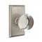 Emtek 8121 Providence Crystal Knob with Rectangular Rosette Antique Nickel