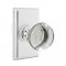Emtek 8121 Providence Crystal Knob with Rectangular Rosette Polished Chrome